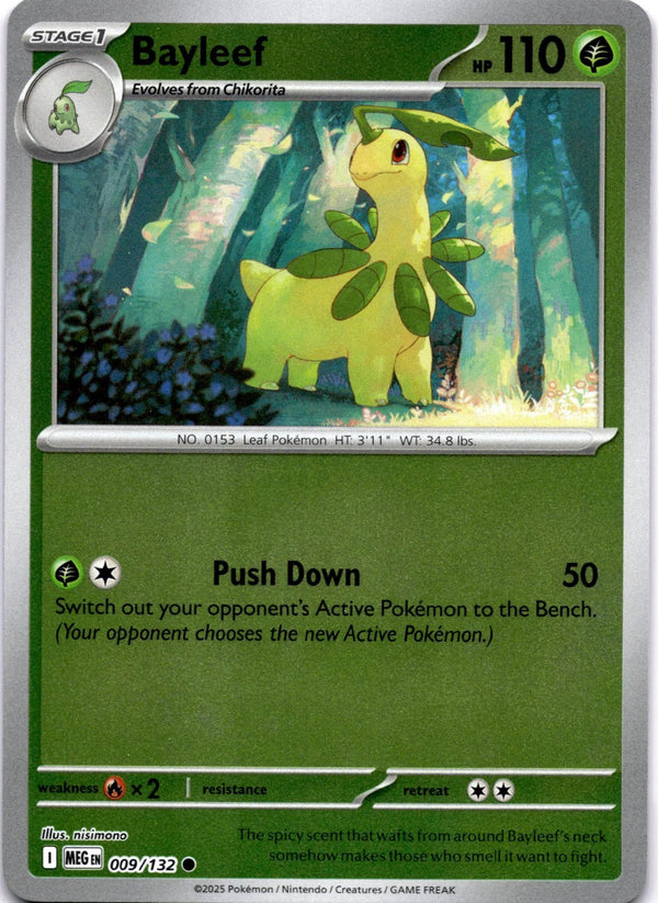 Pokemon Bayleef 009/132 Mega Evolution Reverse Holo NM