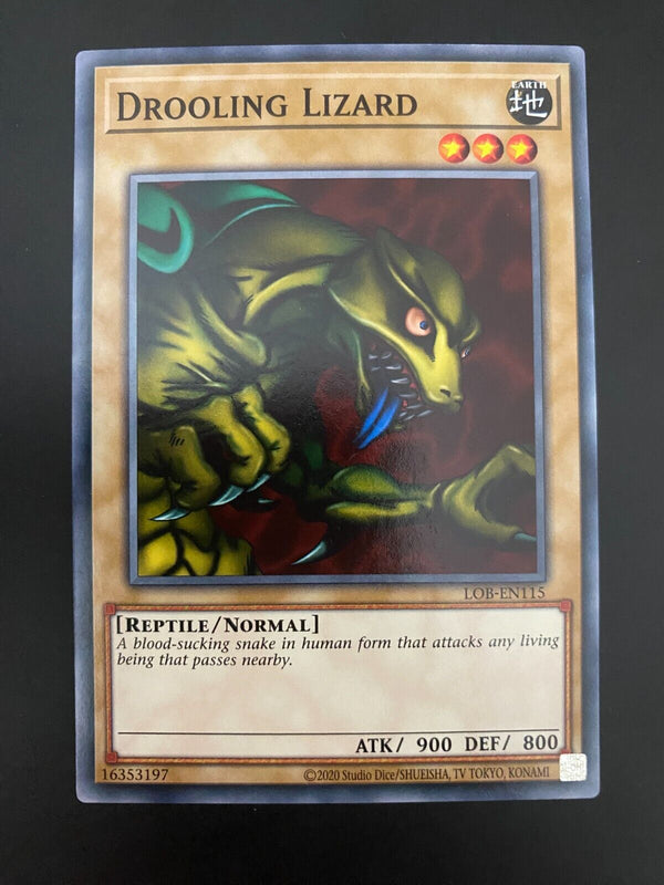 Yugioh Drooling Lizard LOB-EN115 Unlimited Edition Common NM/MINT