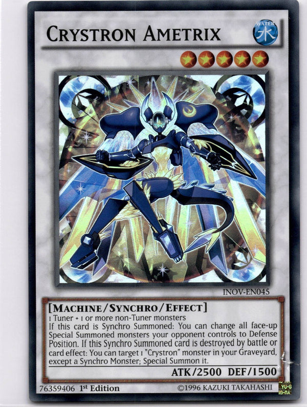 Yugioh Crystron Ametrix INOV-EN045 Ultra Rare 1st Edition DAMAGED