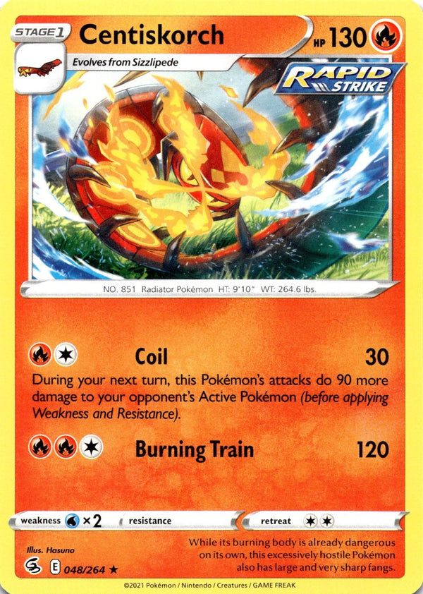 Pokemon Centiskorch 048/264 Fusion Strike Non Holo NM