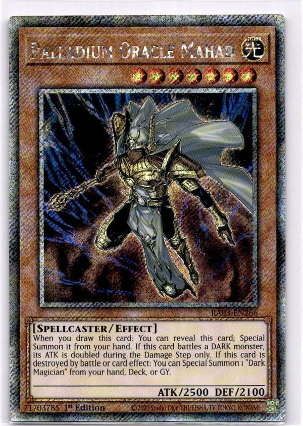 Yugioh Palladium Oracle Mahad RA03-EN266 Platinum Secret Rare 1st Edition NM