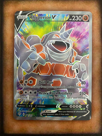 Pokemon Rhyperior V 181/189 Darkness Ablaze Full Art Holo NM/MINT