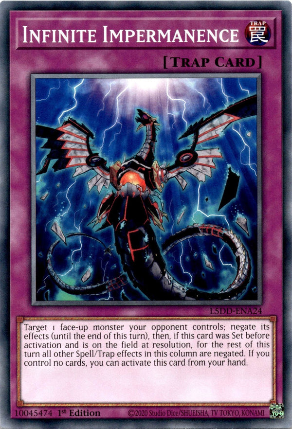 Yugioh Infinite Impermanence L5DD-ENA24 Common 1st Edition NM