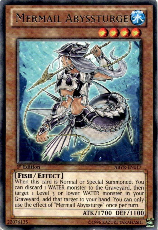 Yugioh Mermail Abyssturge ABYR-EN017 Rare 1st Edition LP