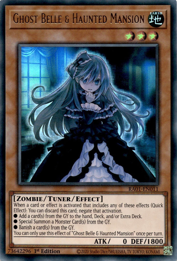Yugioh Ghost Belle & Haunted Mansion RA01-EN011 Ultra Rare 1st Edition NM