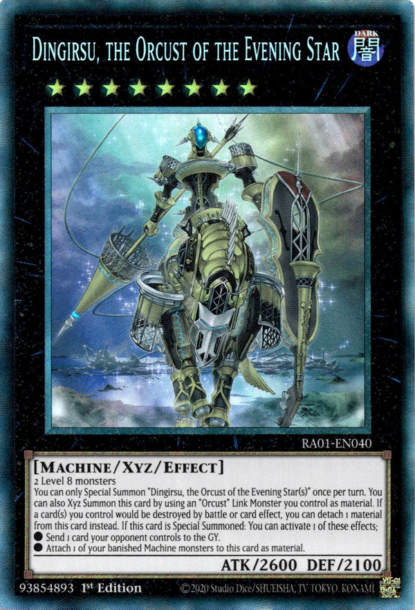 Yugioh Dingirsu, the Orcust of the Evening Star RA01-EN040 Collector’s Rare NM