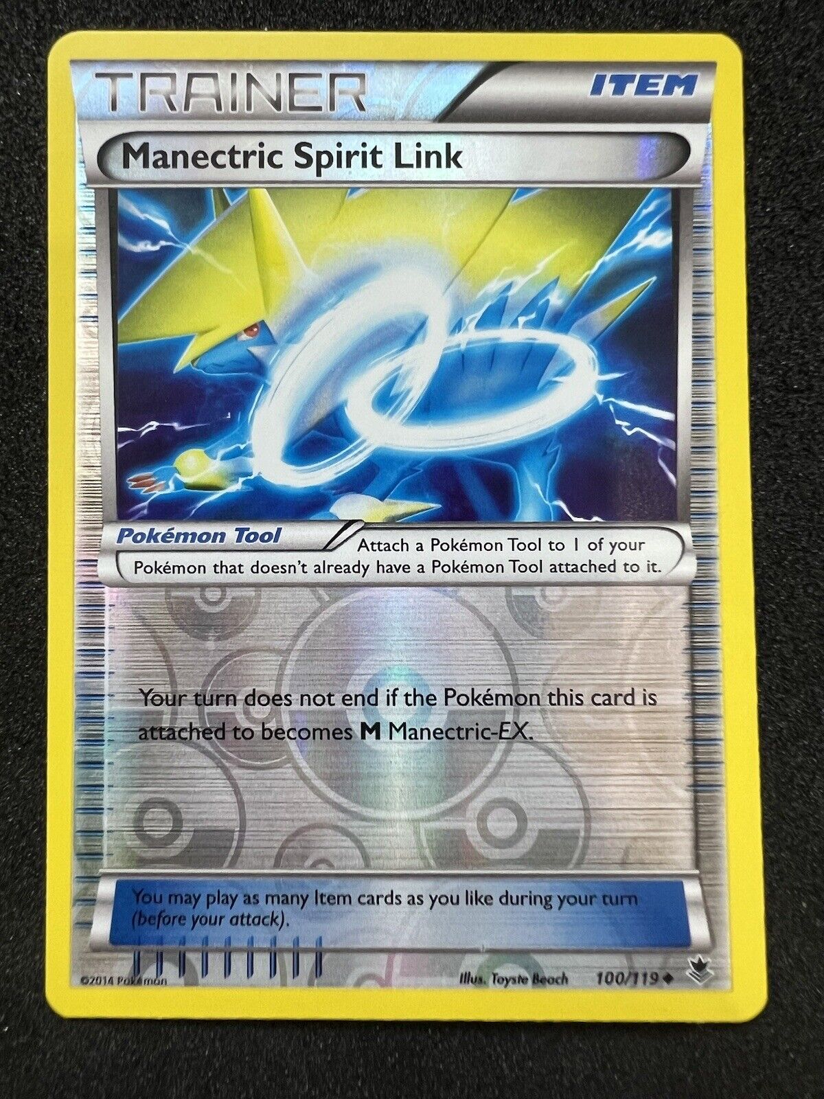 Pokemon Manectric Spirit Link 100/119 Reverse Holo Phantom Forces LP