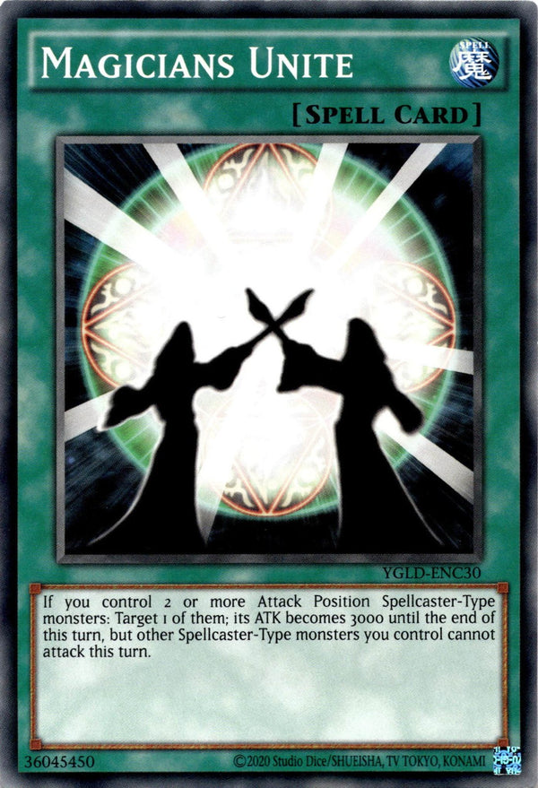 Yugioh Magicians Unite YGLD-ENC30 Common Unlimited Edition NM