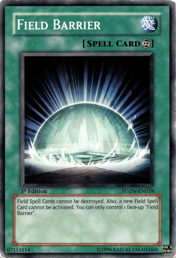 Yugioh Field Barrier SDZW-EN028 Common 1st Edition HP