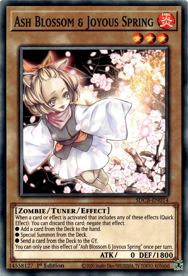 Yugioh Ash Blossom & Joyous Spring SDCB-EN014 Common 1st Edition NM