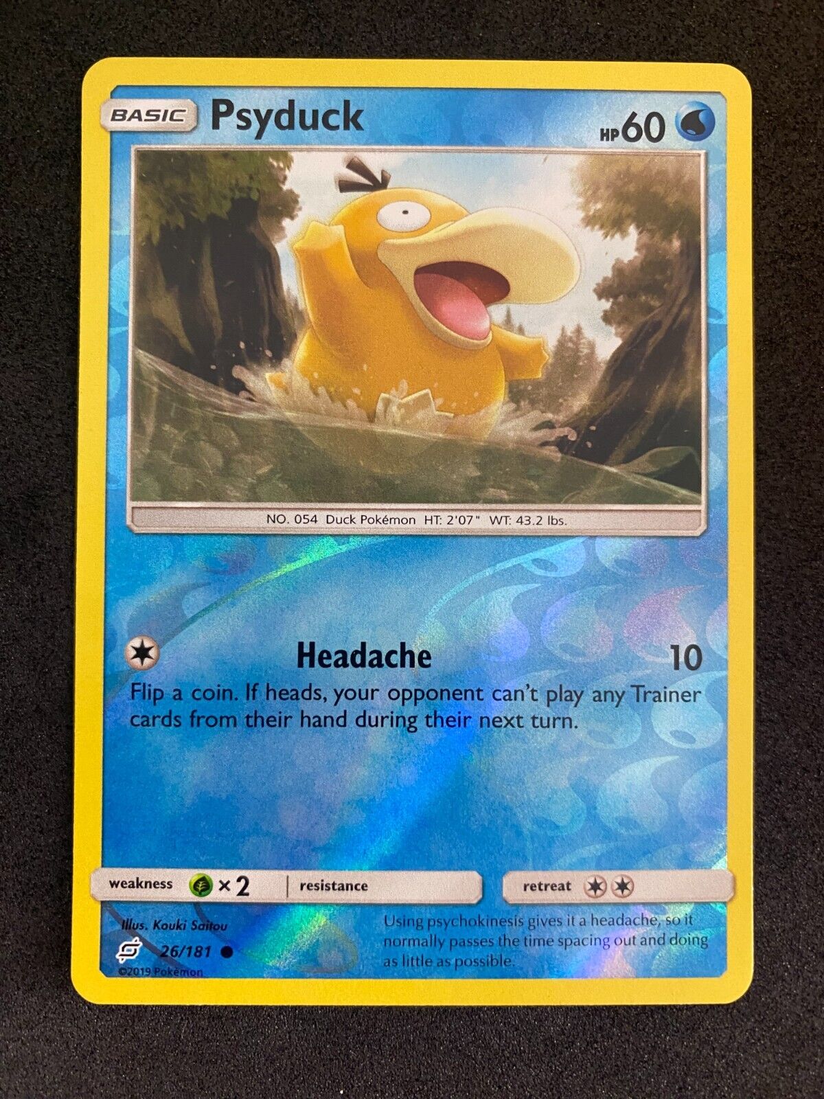 Pokemon Psyduck 26/181 Team Up Reverse Holo NM