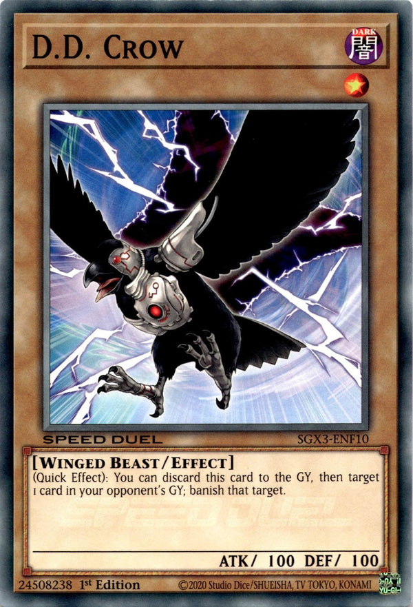 Yugioh D.D. Crow SGX3-ENF10 Speed Duel Common 1st Edition NM