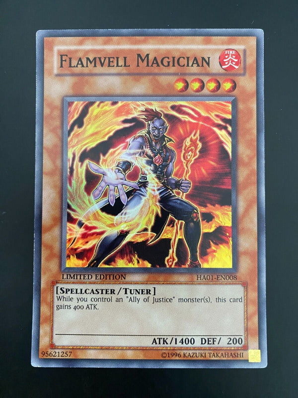 Yugioh Flamvell Magician HA01-EN008 Super Rare Limited Edition MP/LP