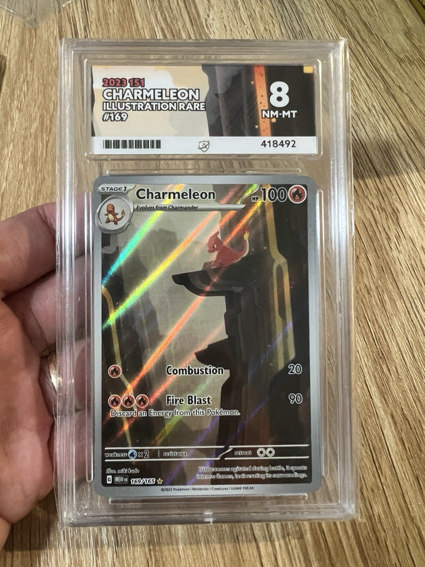 Pokemon Charmeleon 169/165 151 Illustration Rare ACE 9/PSA 9