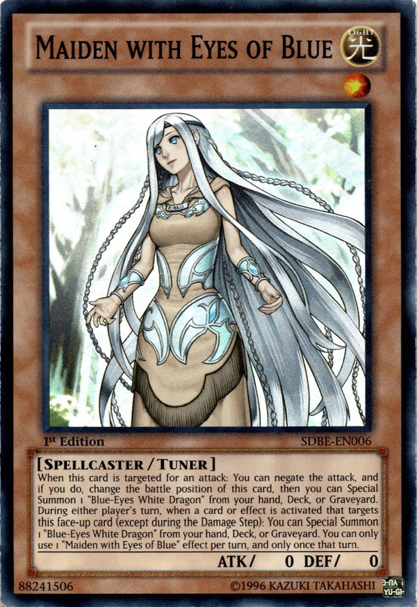 Yugioh Maiden with Eyes of Blue SDBE-EN006 Super Rare 1st Edition HP/MP