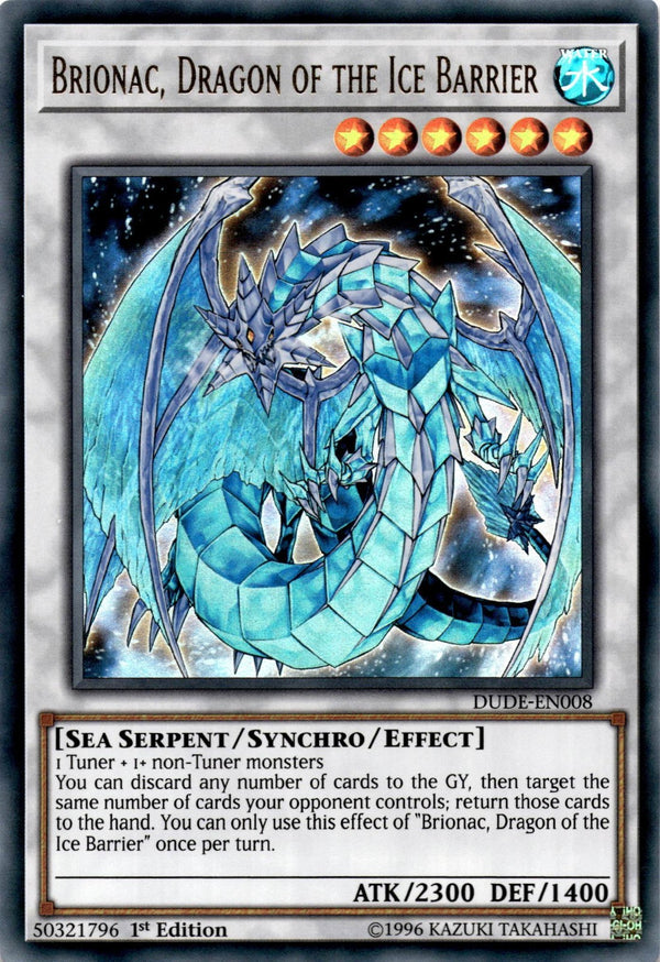 Yugioh Brionac, Dragon of the Ice Barrier DUDE-EN008 Ultra Rare 1st Edition NM
