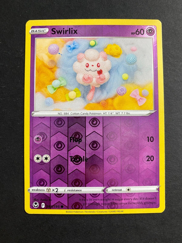 Pokemon Swirlix 083/195 Silver Tempest Reverse Holo NM