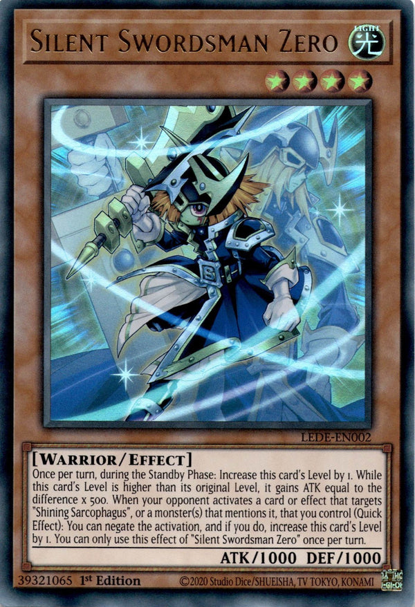 Yugioh Silent Swordsman Zero LEDE-EN002 Ultra Rare 1st Edition NM