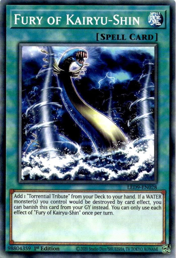 Yugioh Fury of Kairyu-Shin LED9-EN028 Common 1st Edition NM
