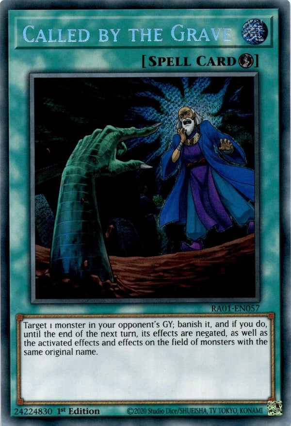 Yugioh Called By The Grave RA01-EN057 Secret Rare 1st Edition NM