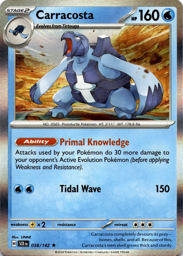 Pokemon Carracosta 038/142 Stellar Crown Holo NM