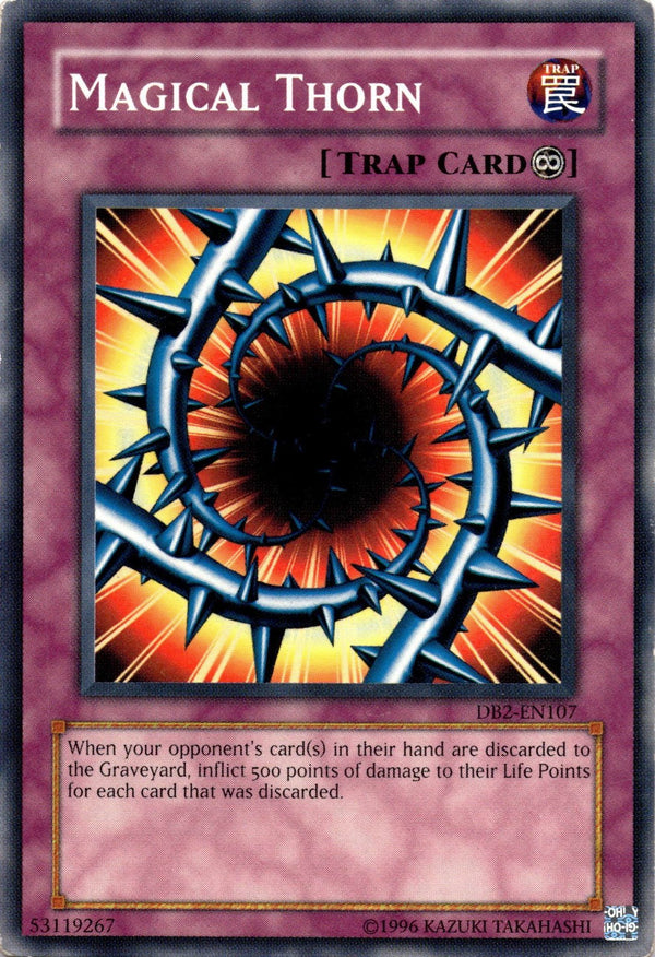Yugioh Magical Thorn DB2-EN107 Common Unlimited Edition HP/MP