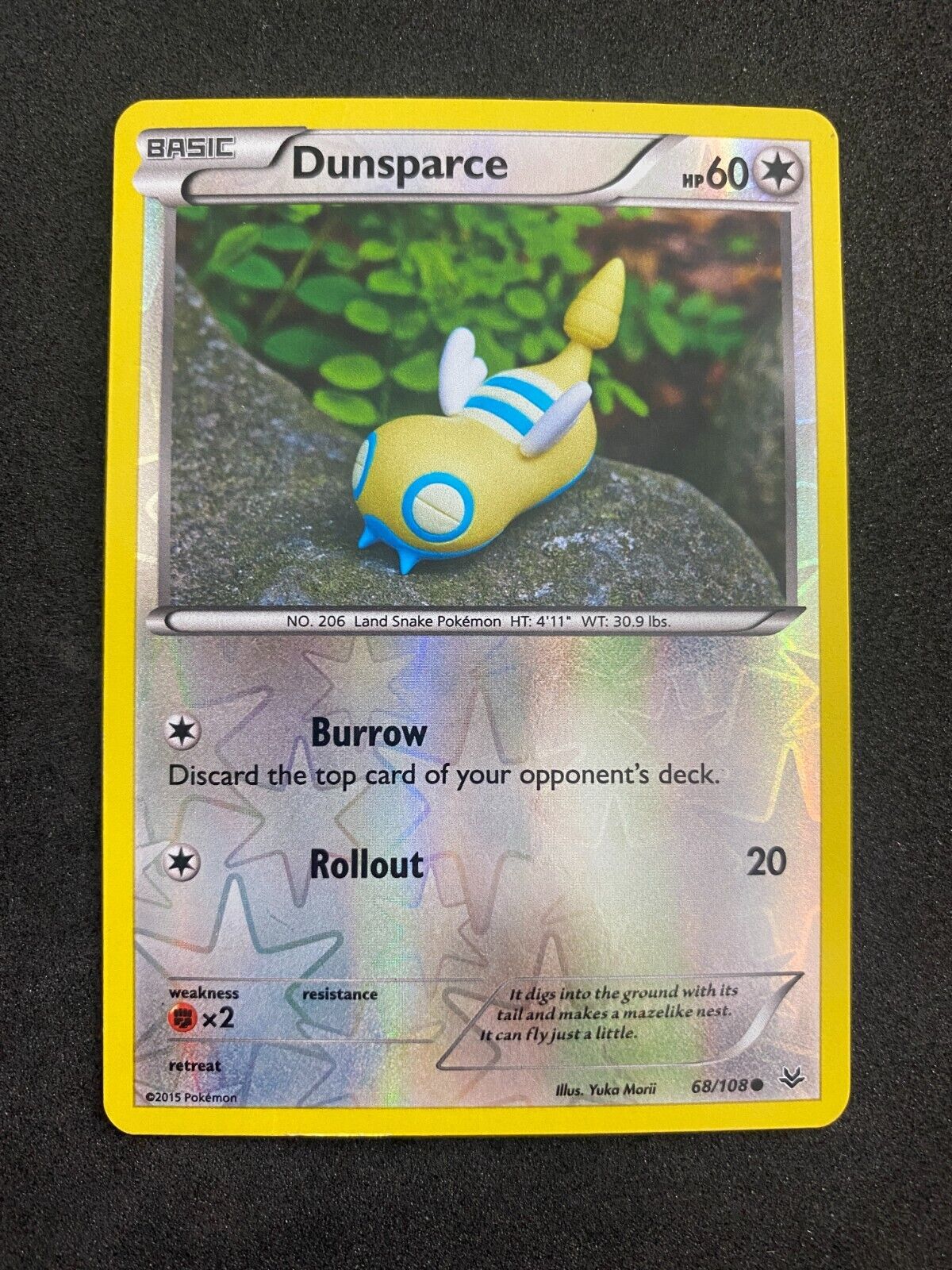 Pokemon Dunsparce 68/108 Roaring Skies Reverse Holo MP