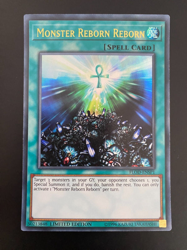 Yugioh Monster Reborn Reborn FLOD-ENSP1 Ultra Rare Limited Edition LP