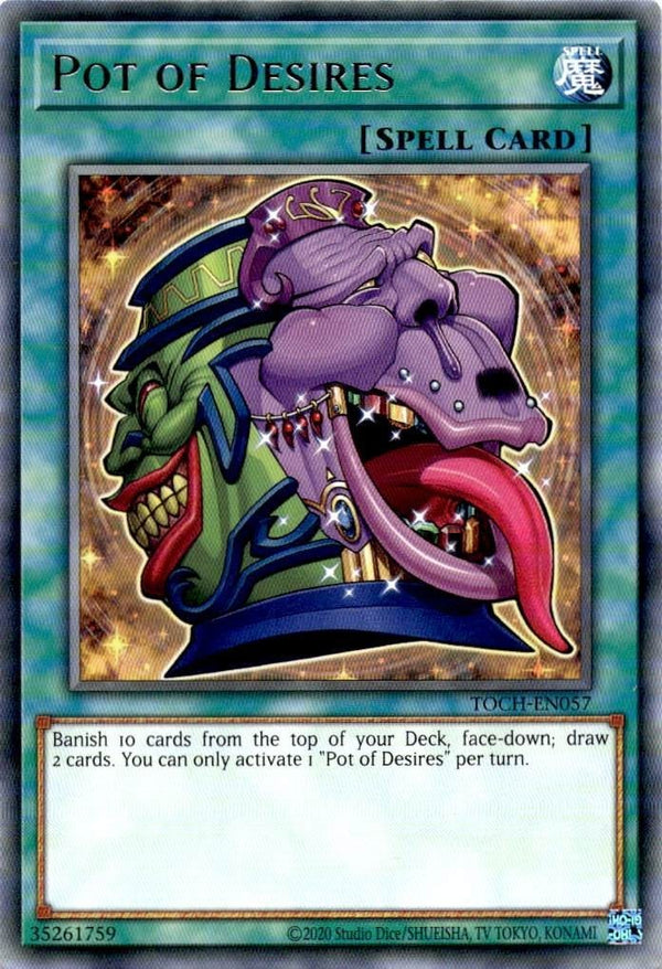 Yugioh Pot of Desires TOCH-EN057 Rare Unlimited Edition NM