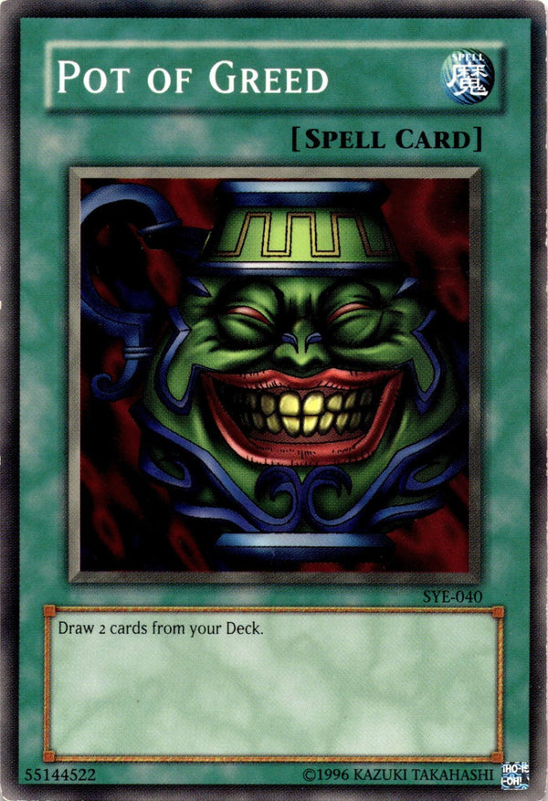 Yugioh Pot of Greed SYE-040 Common Unlimited Edition MP
