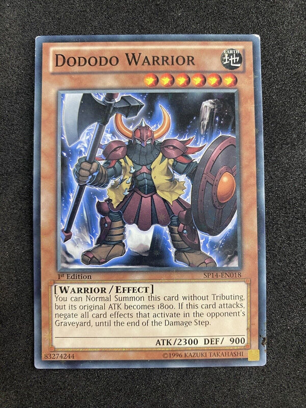Yugioh Dododo Warrior SP14-EN018 Starfoil Rare 1st Edition LP - Stain