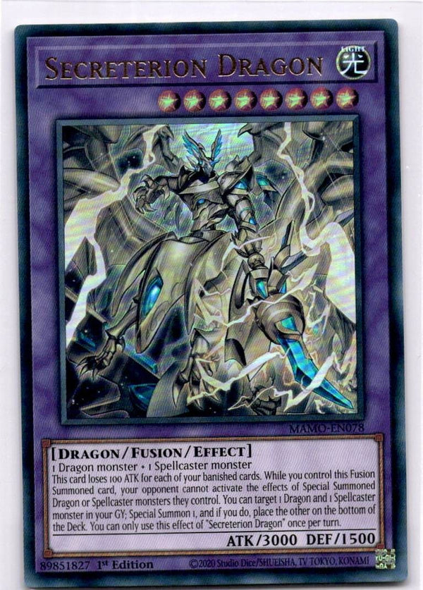 Yugioh Secreterion Dragon MAMO-EN078 Ultra Rare 1st Edition NM
