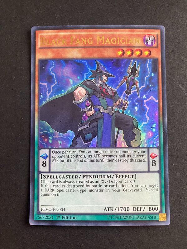 Yugioh Black Fang Magician PEVO-EN004 Ultra Rare 1st Edition MP