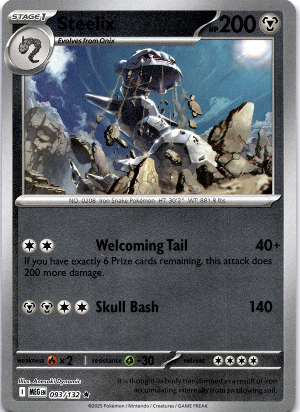 Pokemon Steelix 093/132 Mega Evolution Reverse Holo NM
