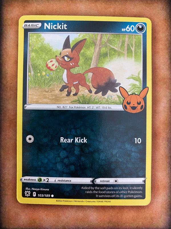 Pokemon Nickit 103/189 Trick or Trade 2022 Non Holo NM/MINT