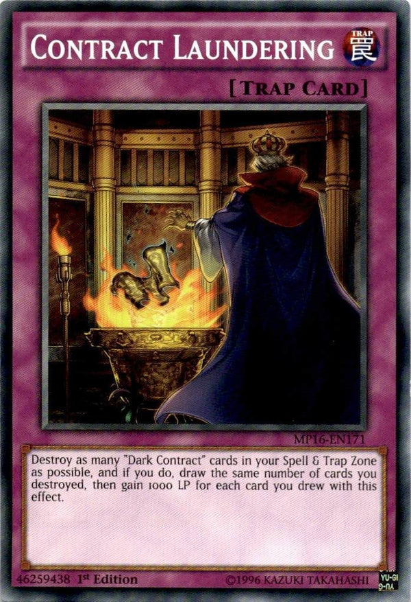 Yugioh Contract Laundering MP16-EN171 Common 1st Edition NM