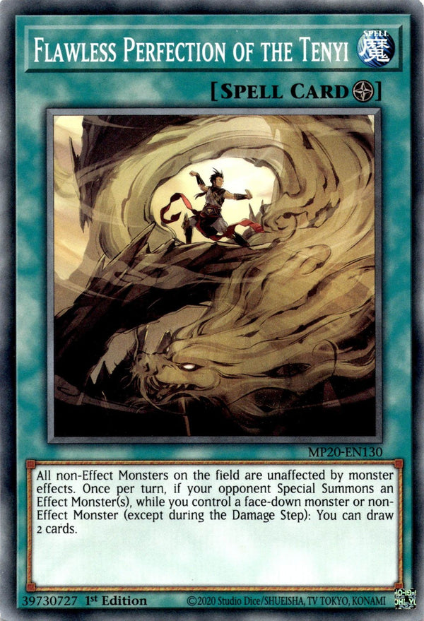 Yugioh Flawless Perfection of the Tenyi MP20-EN130 Common 1st Edition LP