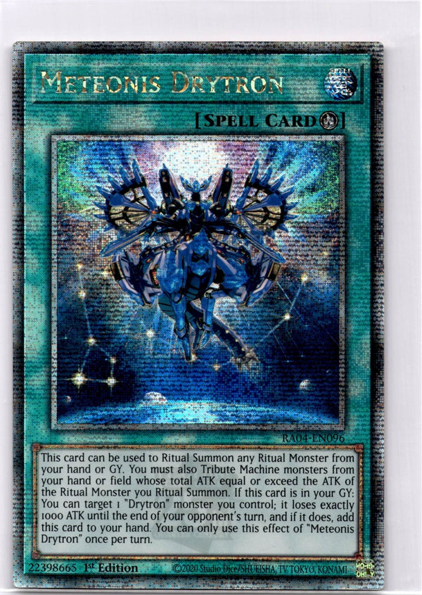 Yugioh Meteonis Drytron RA04-EN096 Quarter Century Rare 1st Edition NM