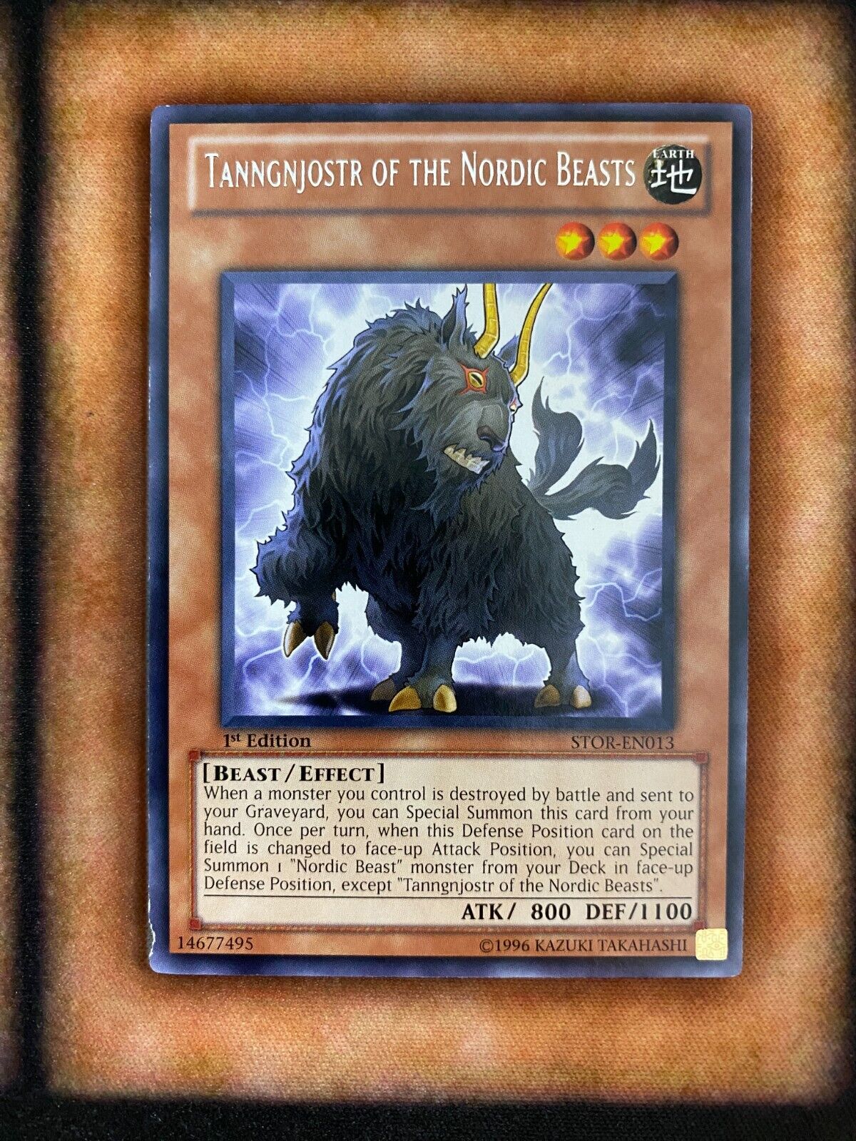 Yugioh Tanngnjostr of the Nordic Beasts STOR-EN013 Rare 1st Edition HP