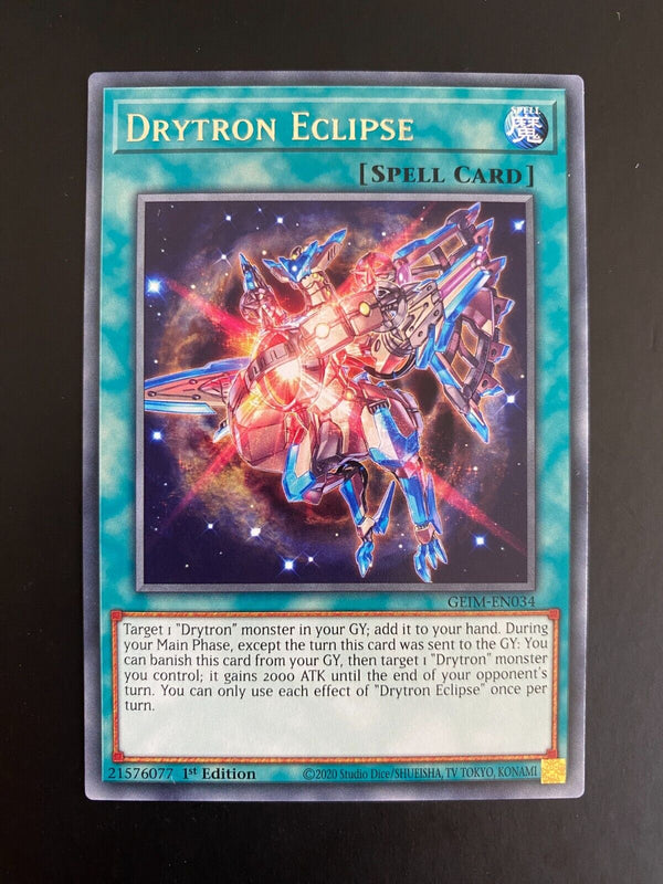 Yugioh Drytron Eclipse GEIM-EN034 Rare 1st Edition VLP/NM