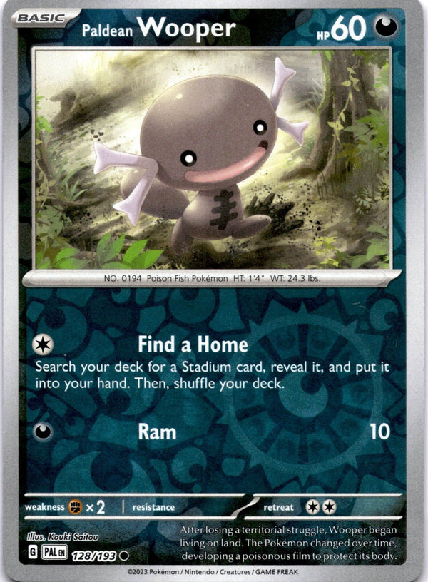 Pokemon Paldean Wooper 128/193 Paldea Evolved Reverse Holo NM