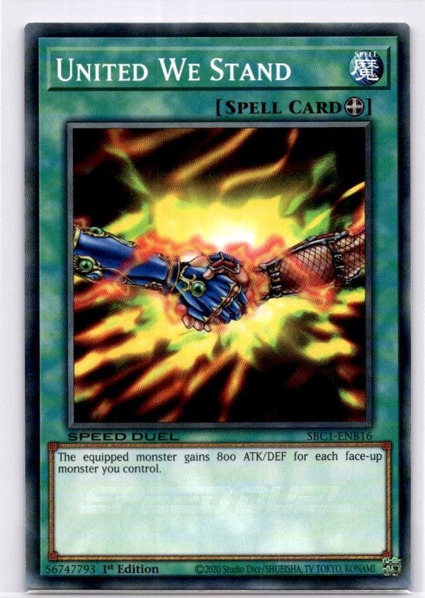 Yugioh United We Stand SBC1-ENB16 Common 1st Edition NM