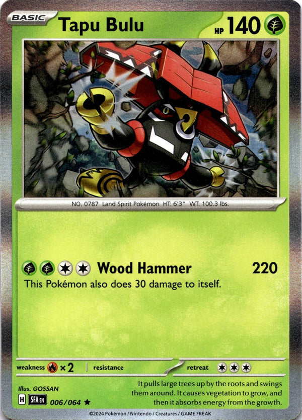 Pokemon Tapu Bulu 006/064 Shrouded Fable Holo NM
