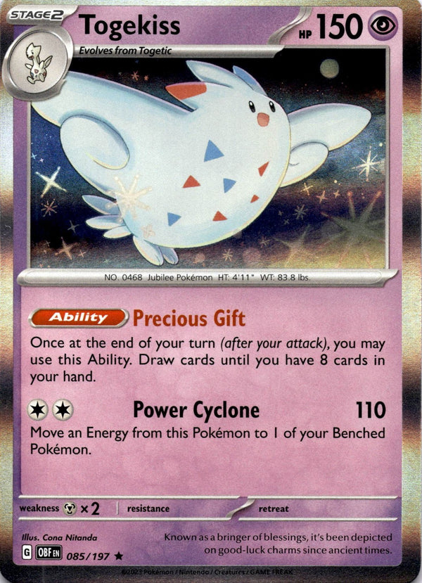 Pokemon Togekiss 085/197 Obsidian Flames Holo NM