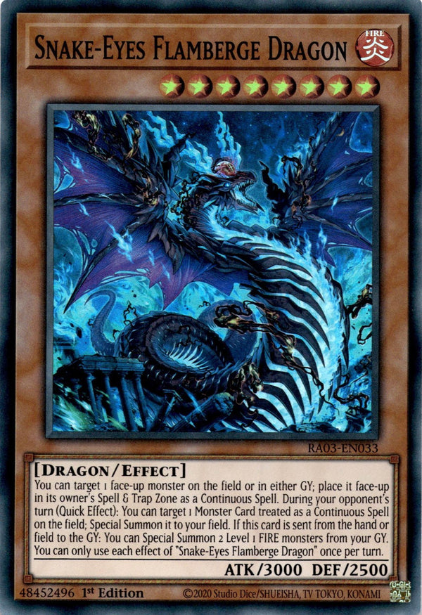 Yugioh Snake-Eyes Flamberge Dragon RA03-EN033 Super Rare 1st Edition NM