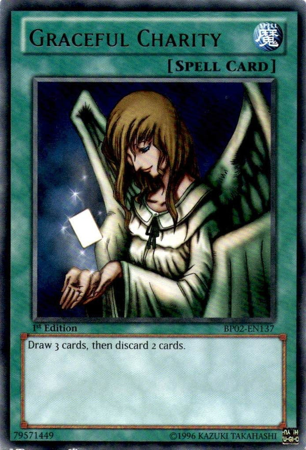 Yugioh Graceful Charity BP02-EN137 Rare 1st Edition HP