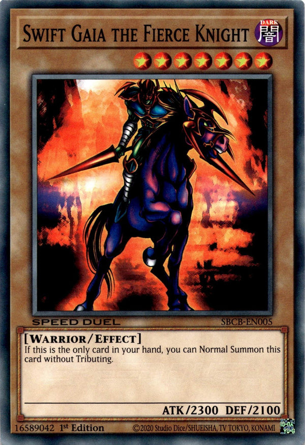 Yugioh Swift Gaia the Fierce Knight SBCB-EN005 Speed Duel Common 1st Edition NM