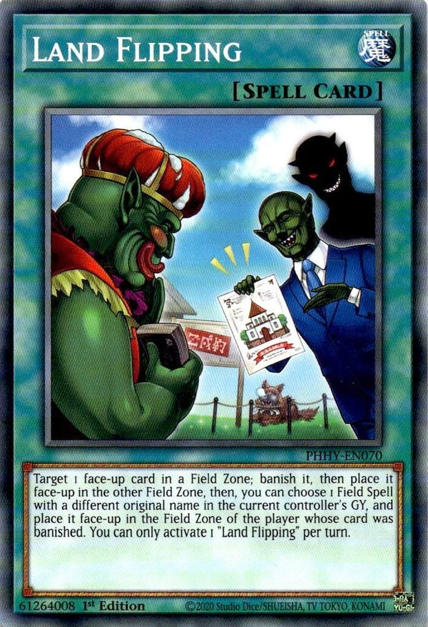 Yugioh Land Flipping PHHY-EN070 Common 1st Edition NM