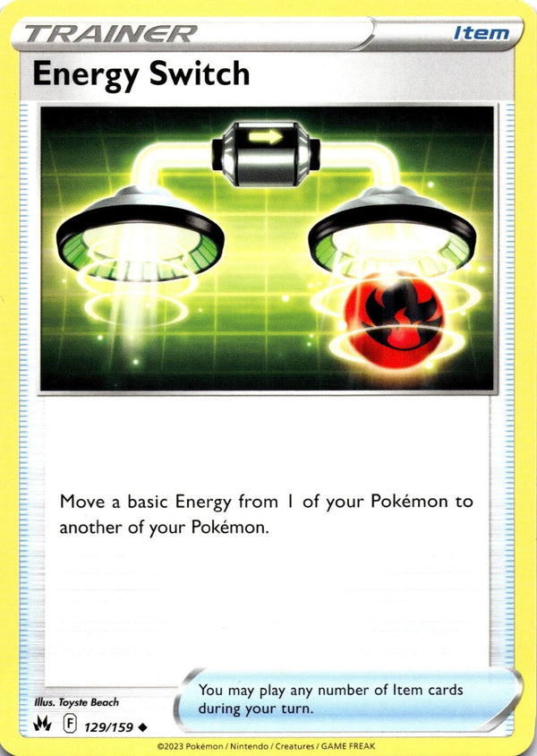 Pokemon Energy Switch 129/159 Crown Zenith Non Holo NM