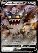 Pokemon Galarian Perrserker V 129/196 Lost Origin Full Art Holo NM